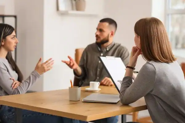 Image of couple access free mediation using family mediation voucher scheme Preston
